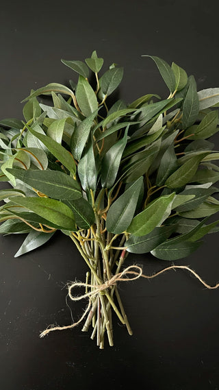 Eucalyptus, Peach, and English Cabbage Rose Faux Floral Wreath