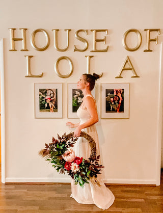Artificial Peony and Dahlia Flower Wreath